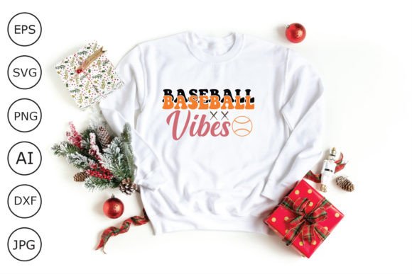 Baseball Vibes Retro Design: Graphics for Crafts and Branding