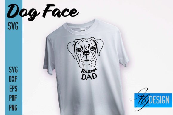 Boxer Dad SVG Design Dog Face SVG Graphics and Crafts Review