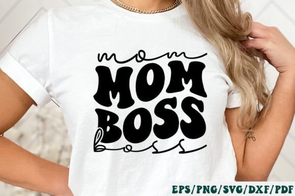 Mom Boss Retro Svg Graphics for Crafts